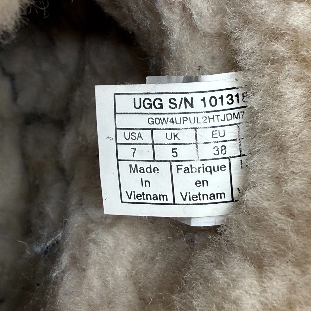 UGG‎ Florence Zip Short Boots Womens 7 Chestnut Suede Shearling Fur Lined